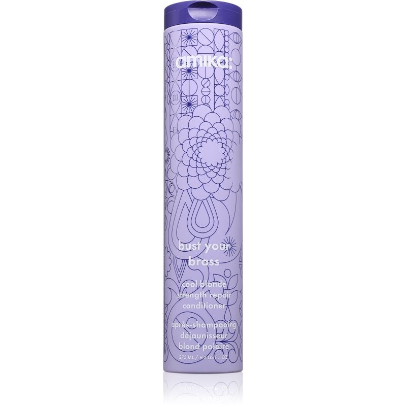 amika Bust Your Brass Cool Blonde Strenght Repair Conditioner conditioner for blonde hair 275 ml