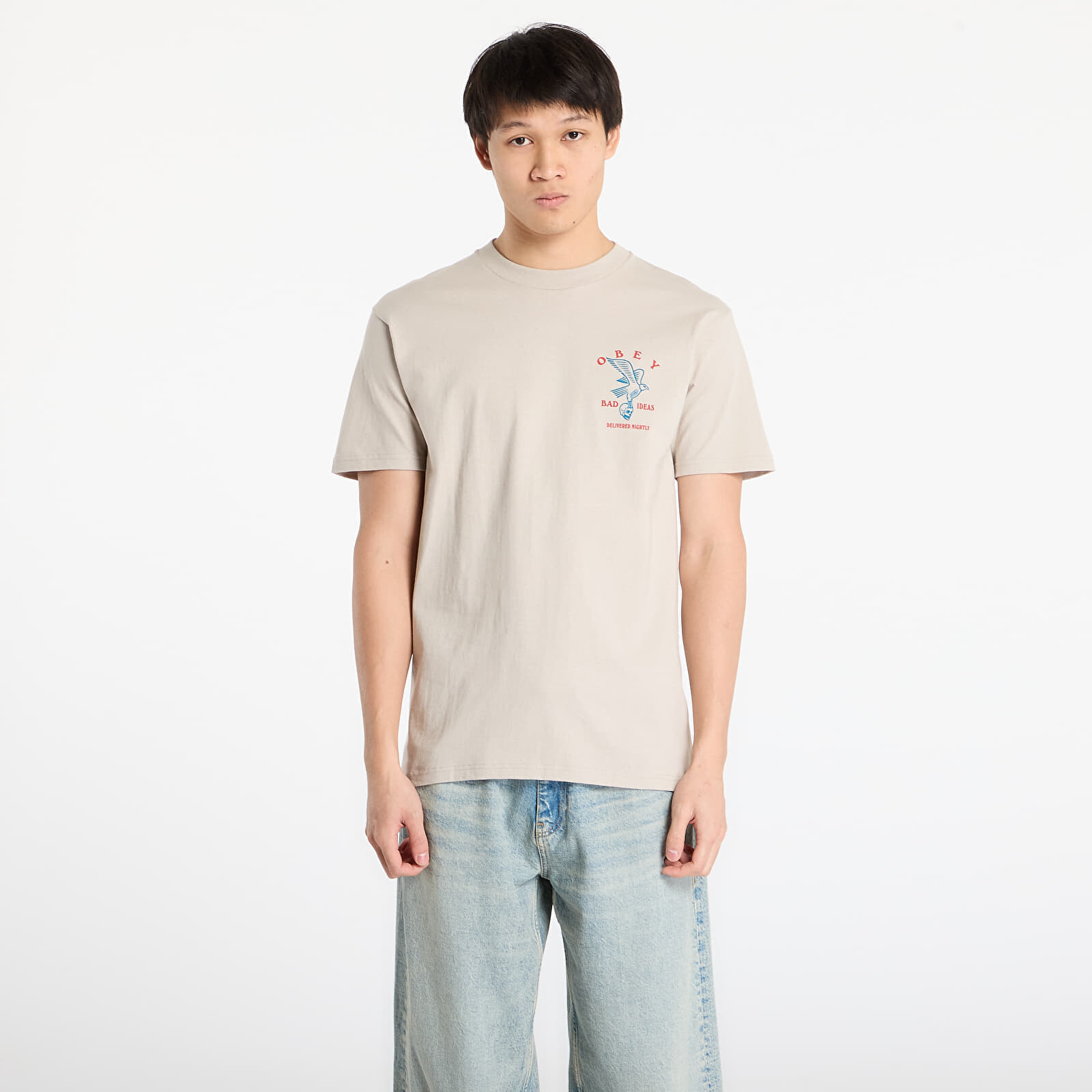 T-shirt OBEY Bad Ideas Eagle Classic T-Shirt Silver Grey XL