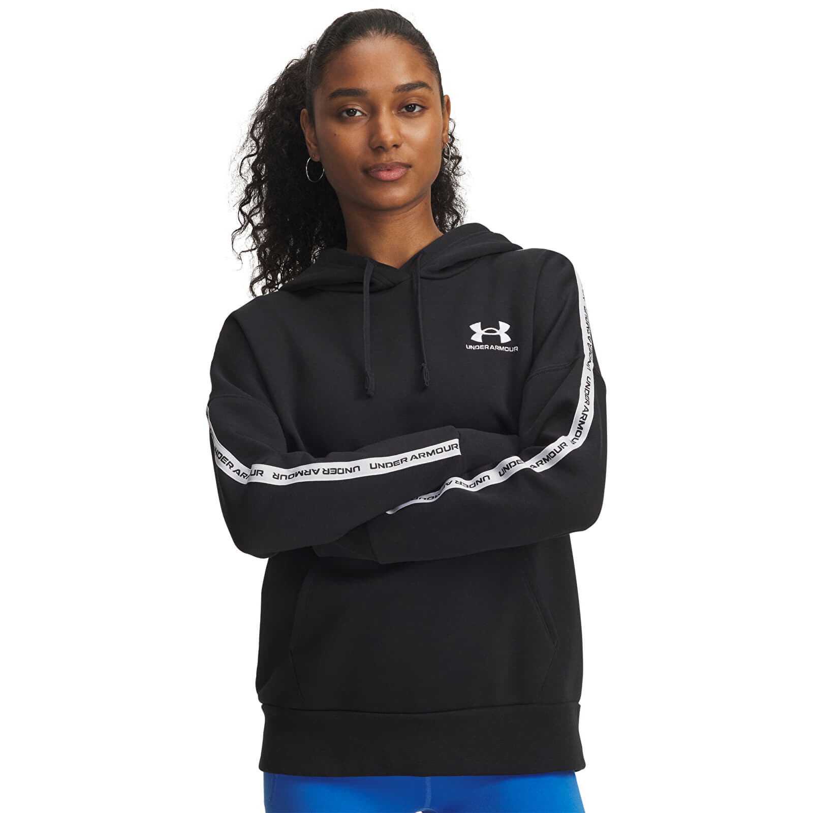 Sweatshirt Under Armour Icon Fleece Taped Hoodiey Black M