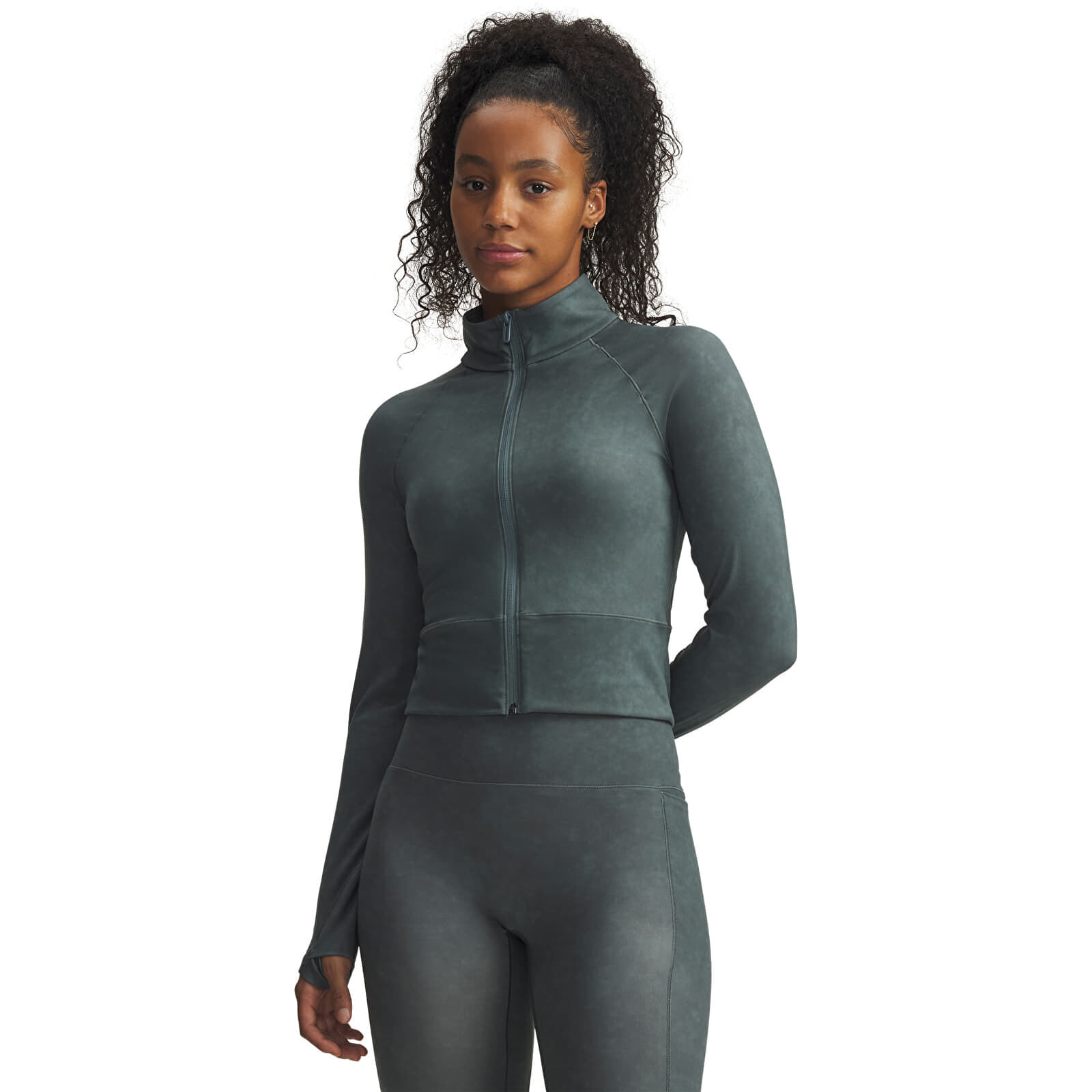 Sweatshirt Under Armour Meridian Suede Effect Fz Blue L