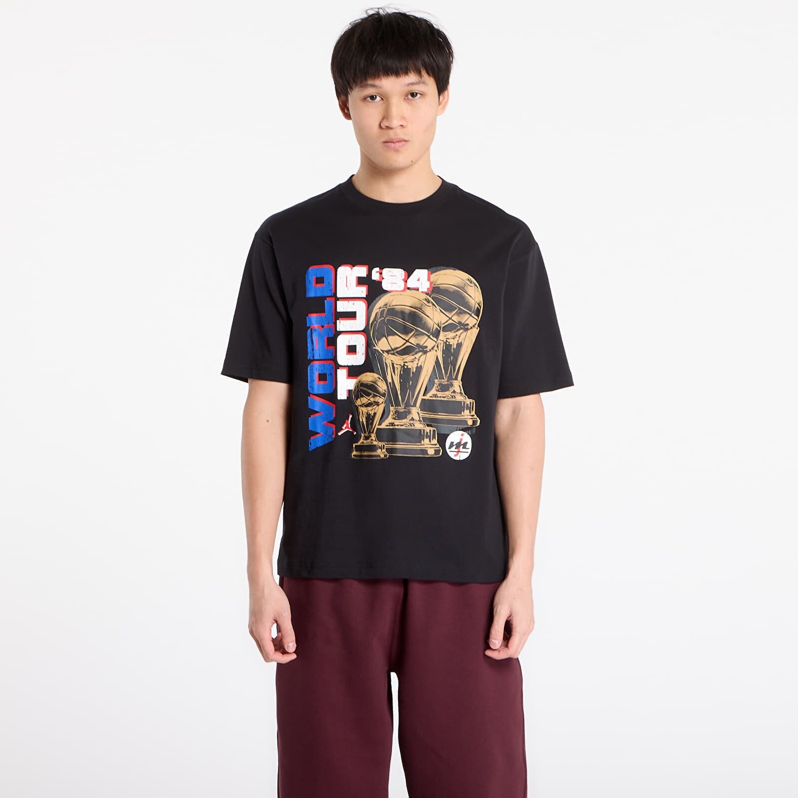 T-shirt Jordan M NC World Tour SS Crew Black M