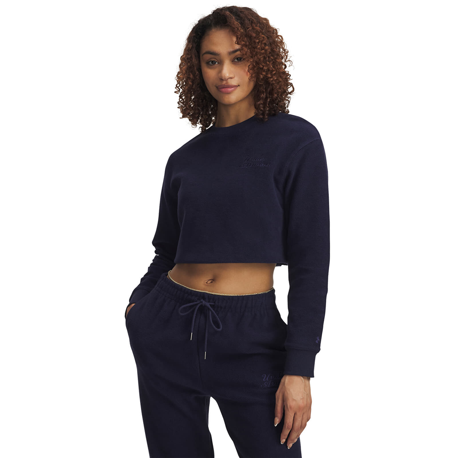 Sweatshirt Under Armour Icon Terry Varsity Crew Blue XS