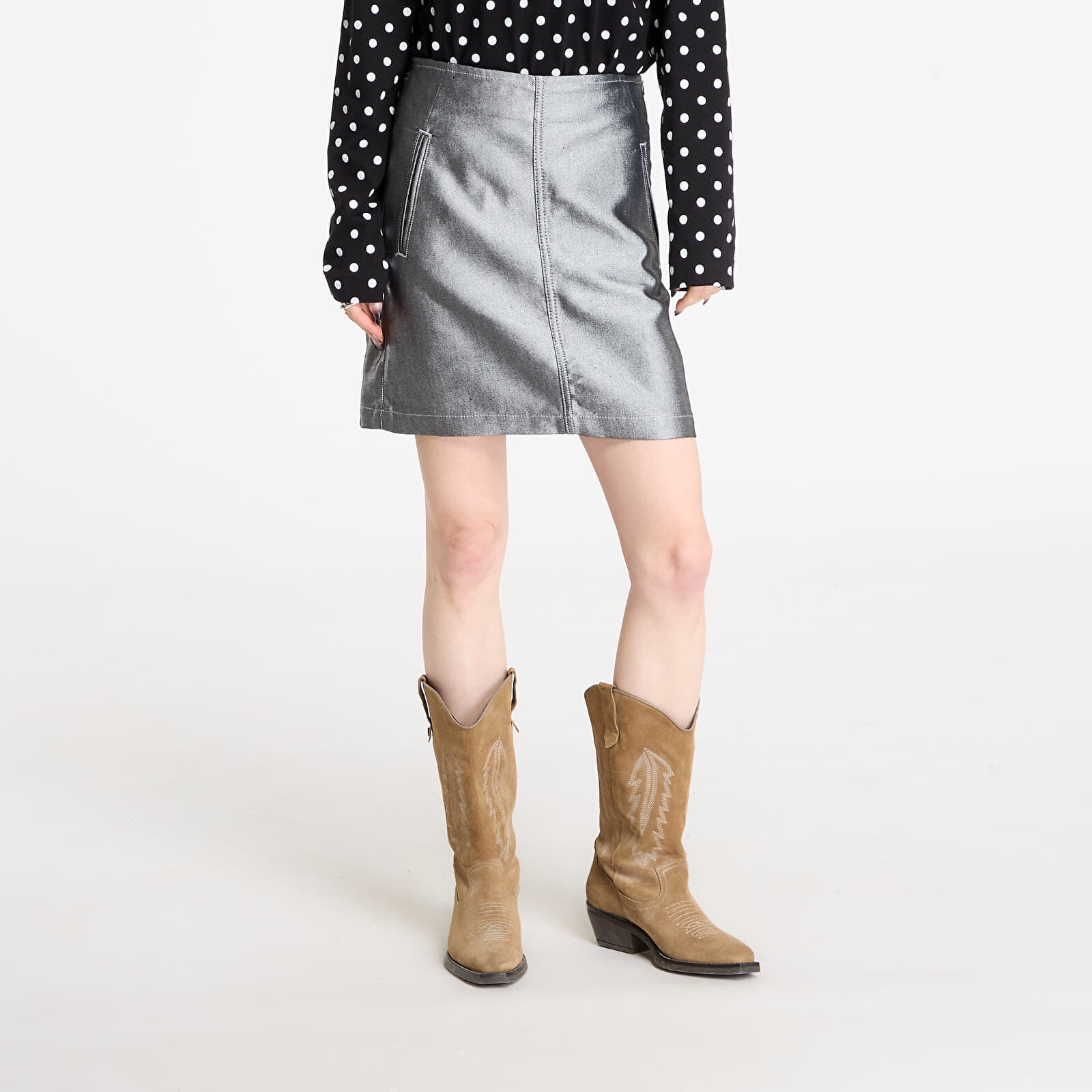 Calvin Klein Jeans A Line Denim Skirt Blue 24