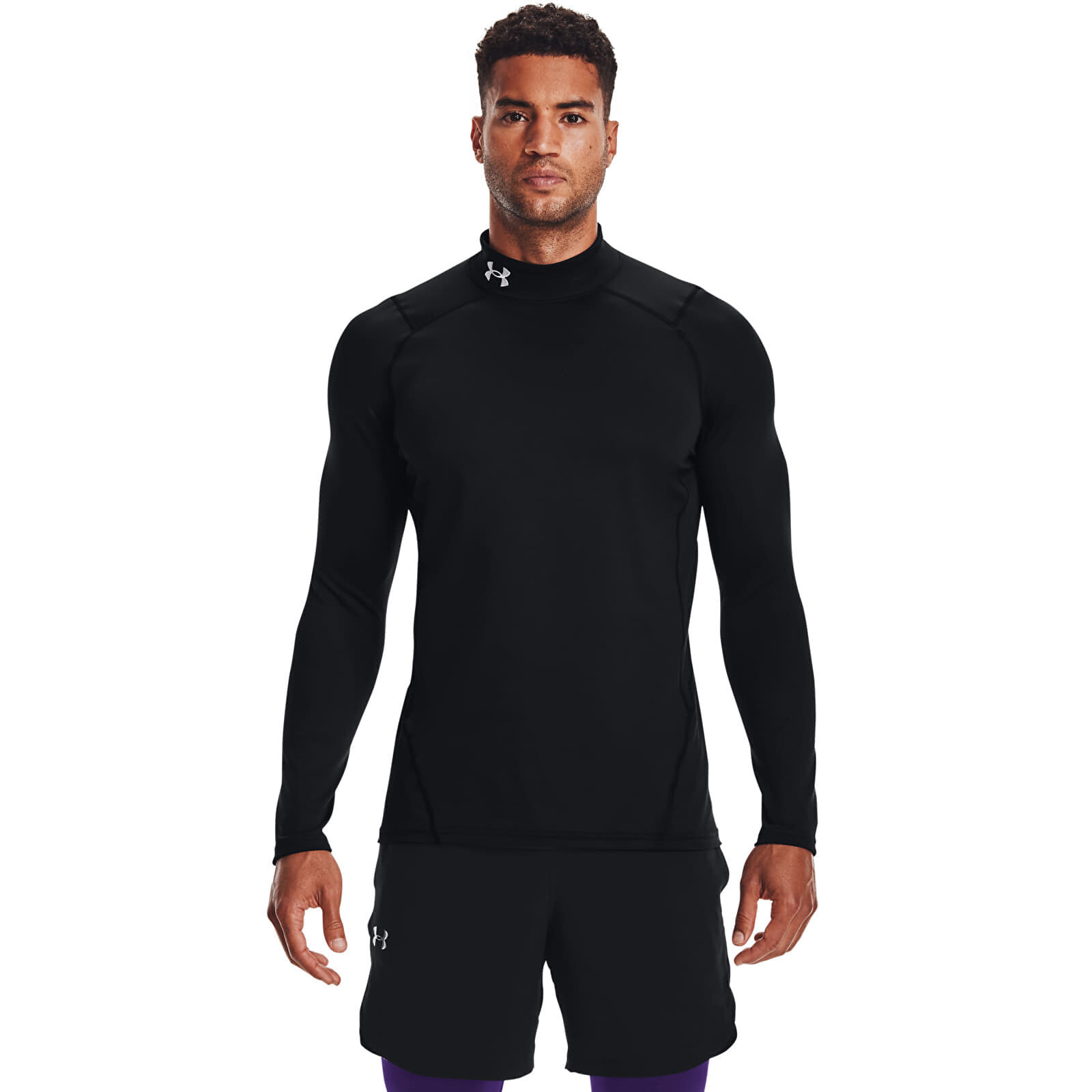 T-shirt Under Armour Cg Armour Fitted Mock Black/ White XXL