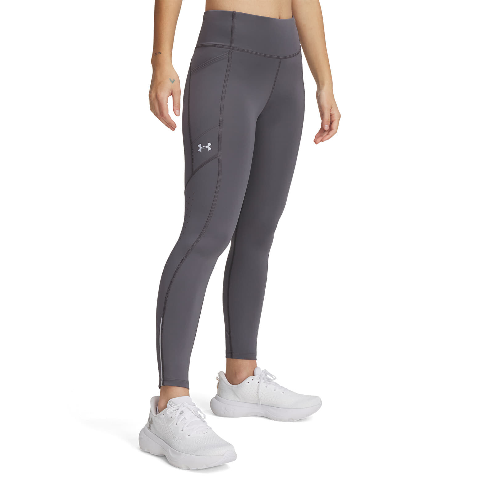 Pants Under Armour Launch Ankle Tights Gray XS