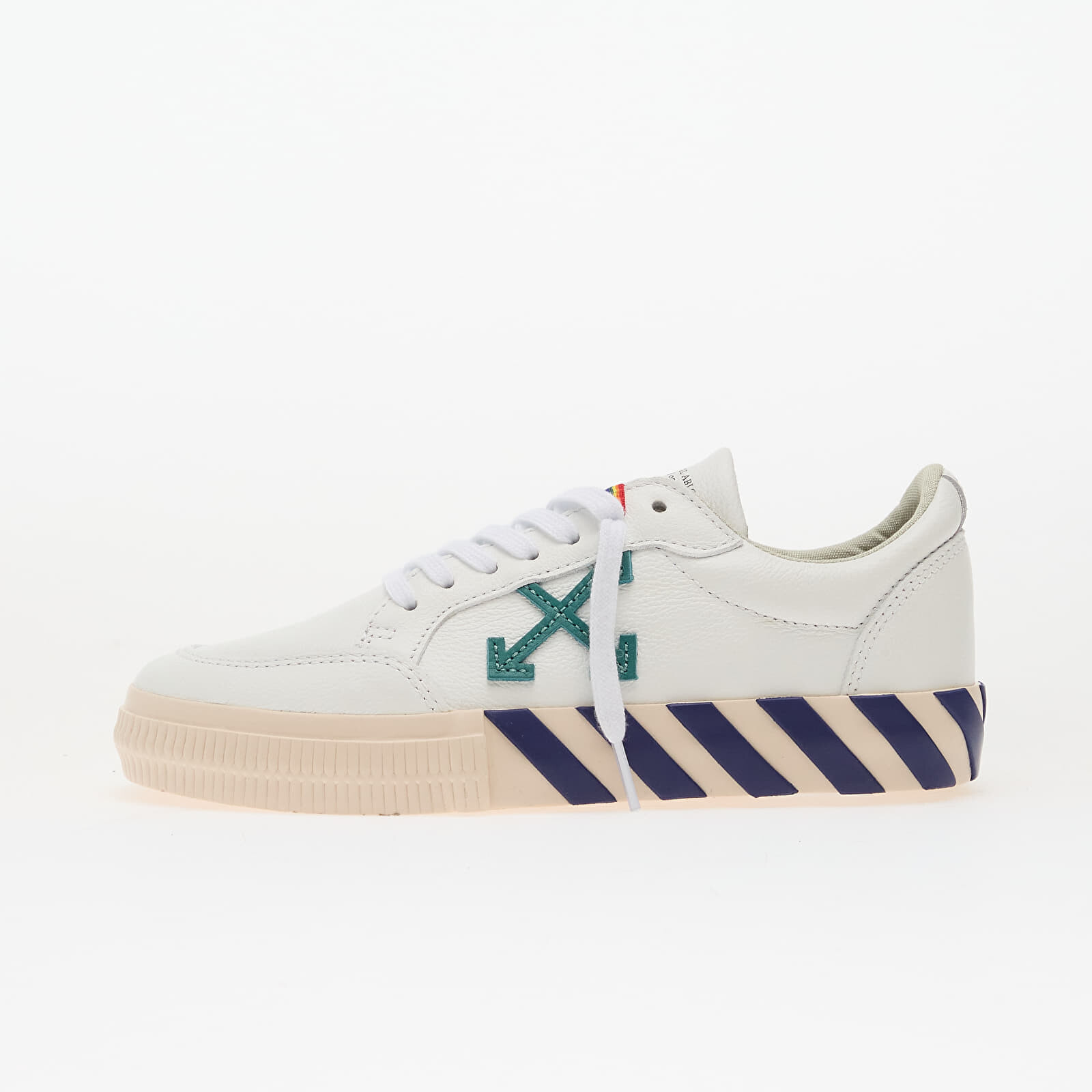 Sneakers Off-White Low Vulcanized Leather White/ Teal UK 38