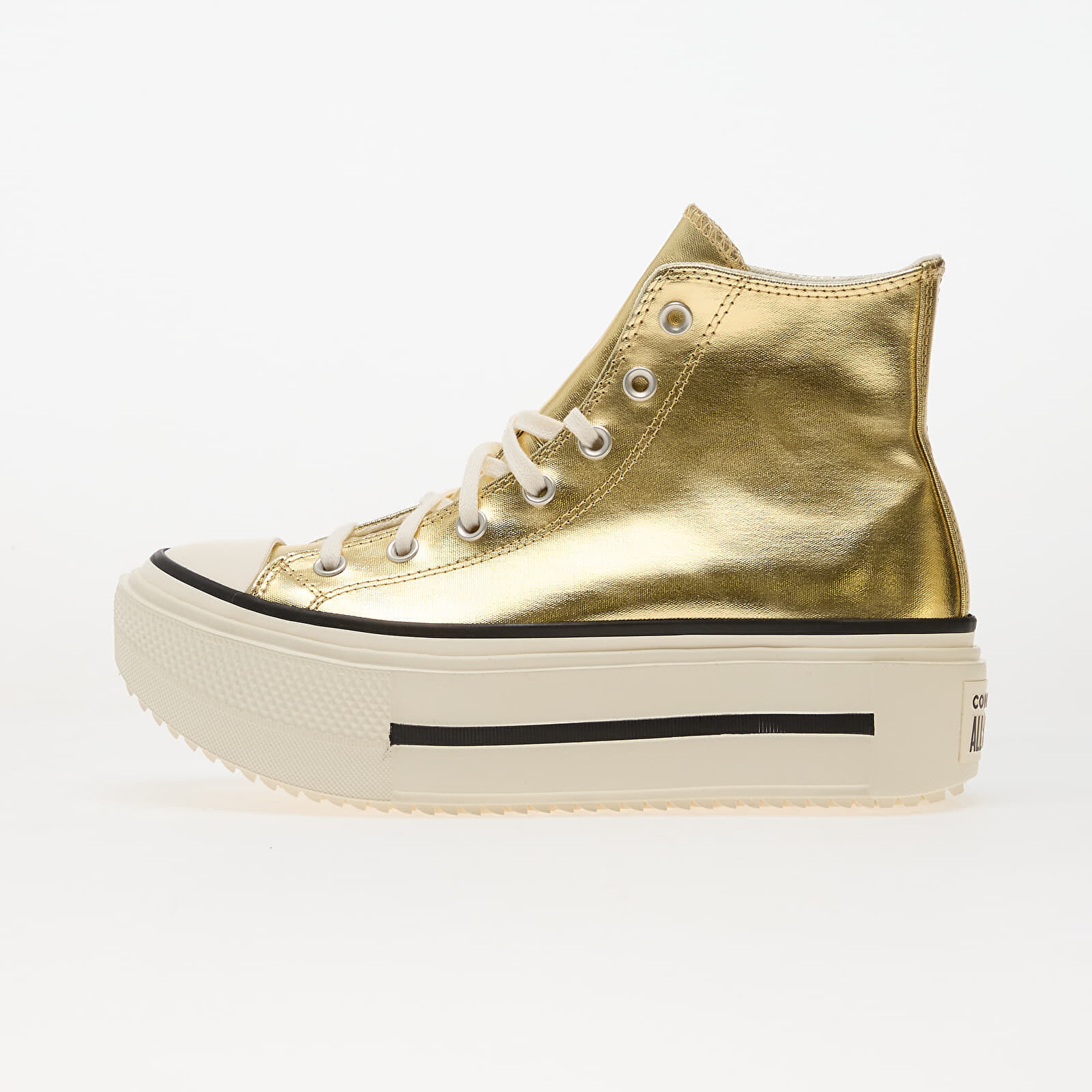 Sneakers Converse Chuck Taylor All Star Lift Double Stack Metallic Gold/ Egret/ Black UK 6.5