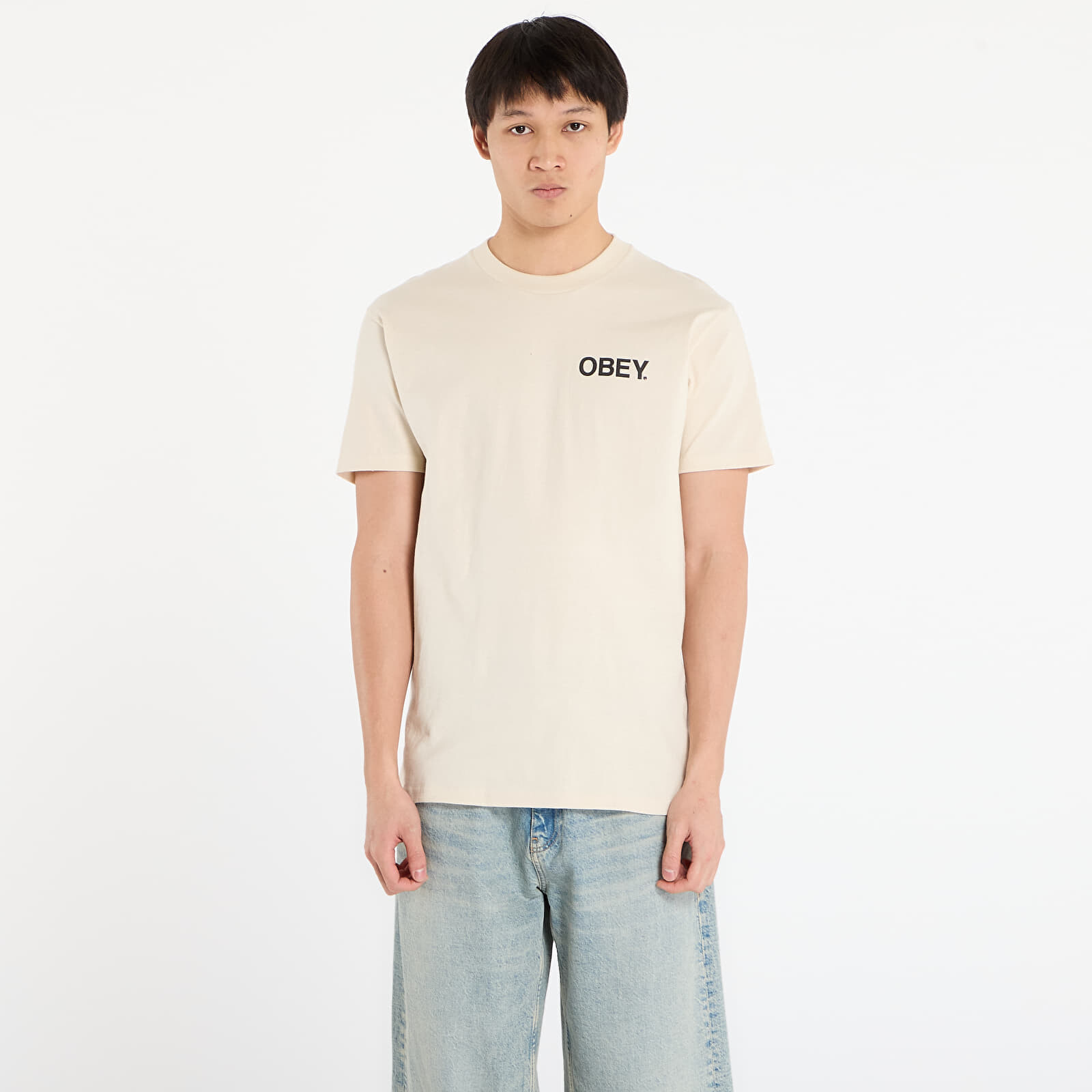 T-shirt OBEY Doberman Classic T-Shirt Cream M
