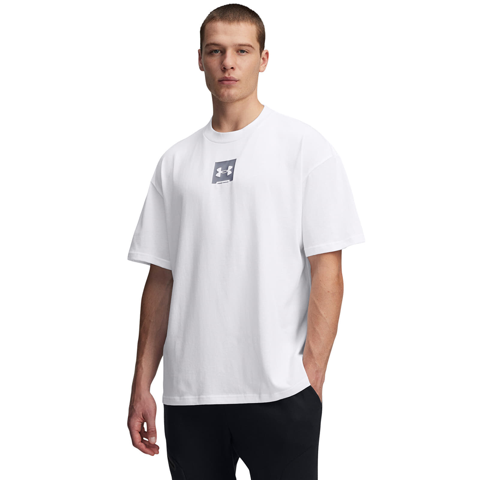 T-shirt Under Armour M Hw Os Sm Box SS T-Shirt White XXL