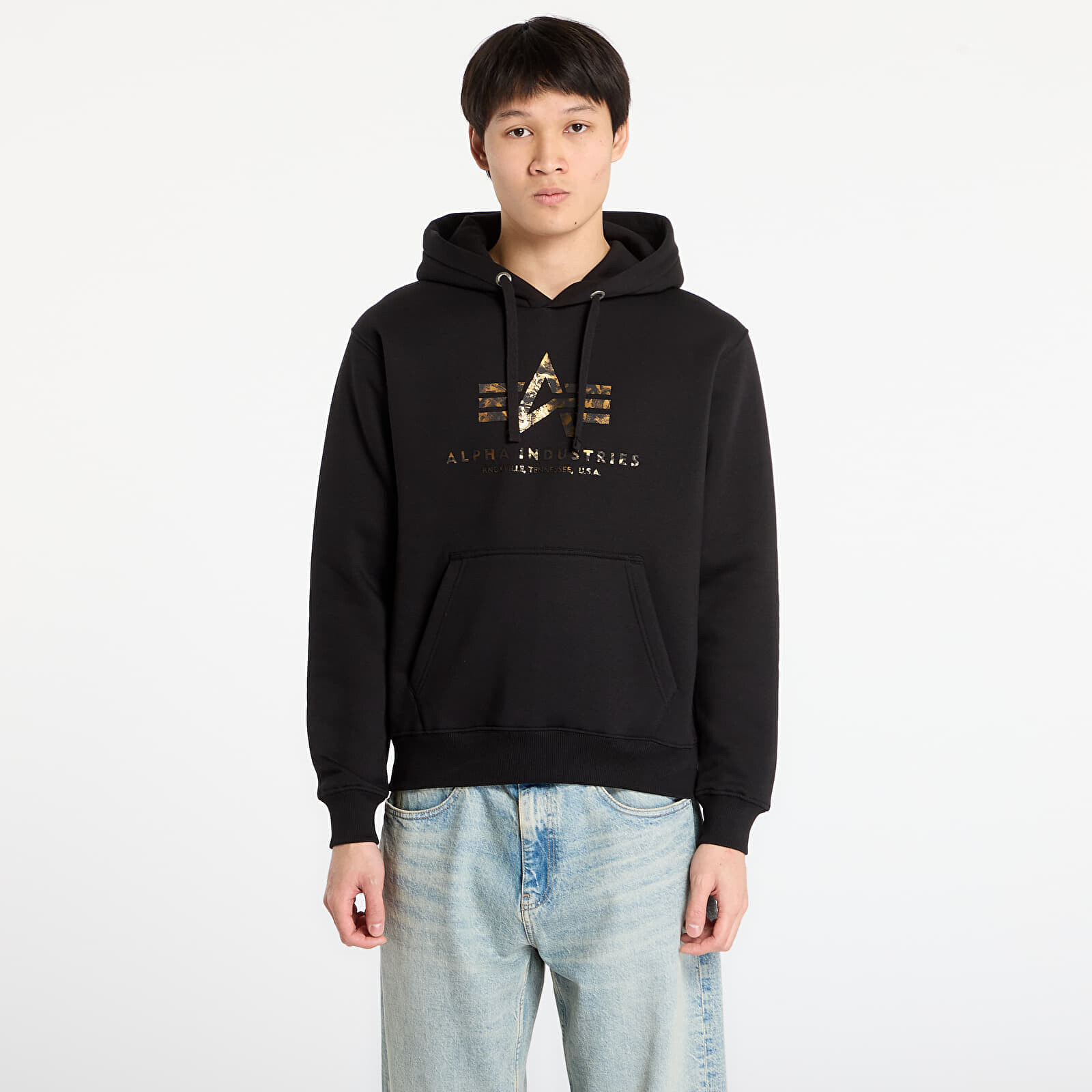 Sweatshirt Alpha Industries Basic Hoodie BL Effect Print Black M