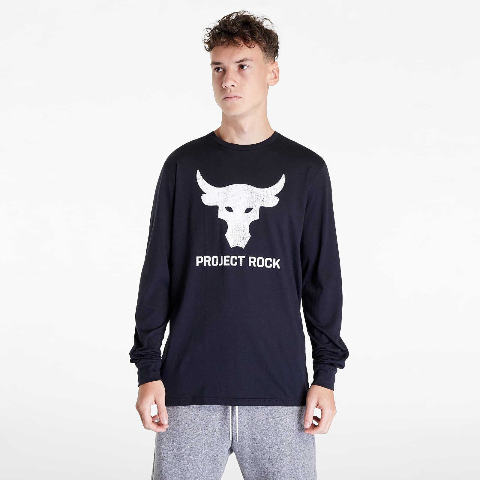 T-shirt Under Armour Project Rock Brahma Bull Ls Black/ White S