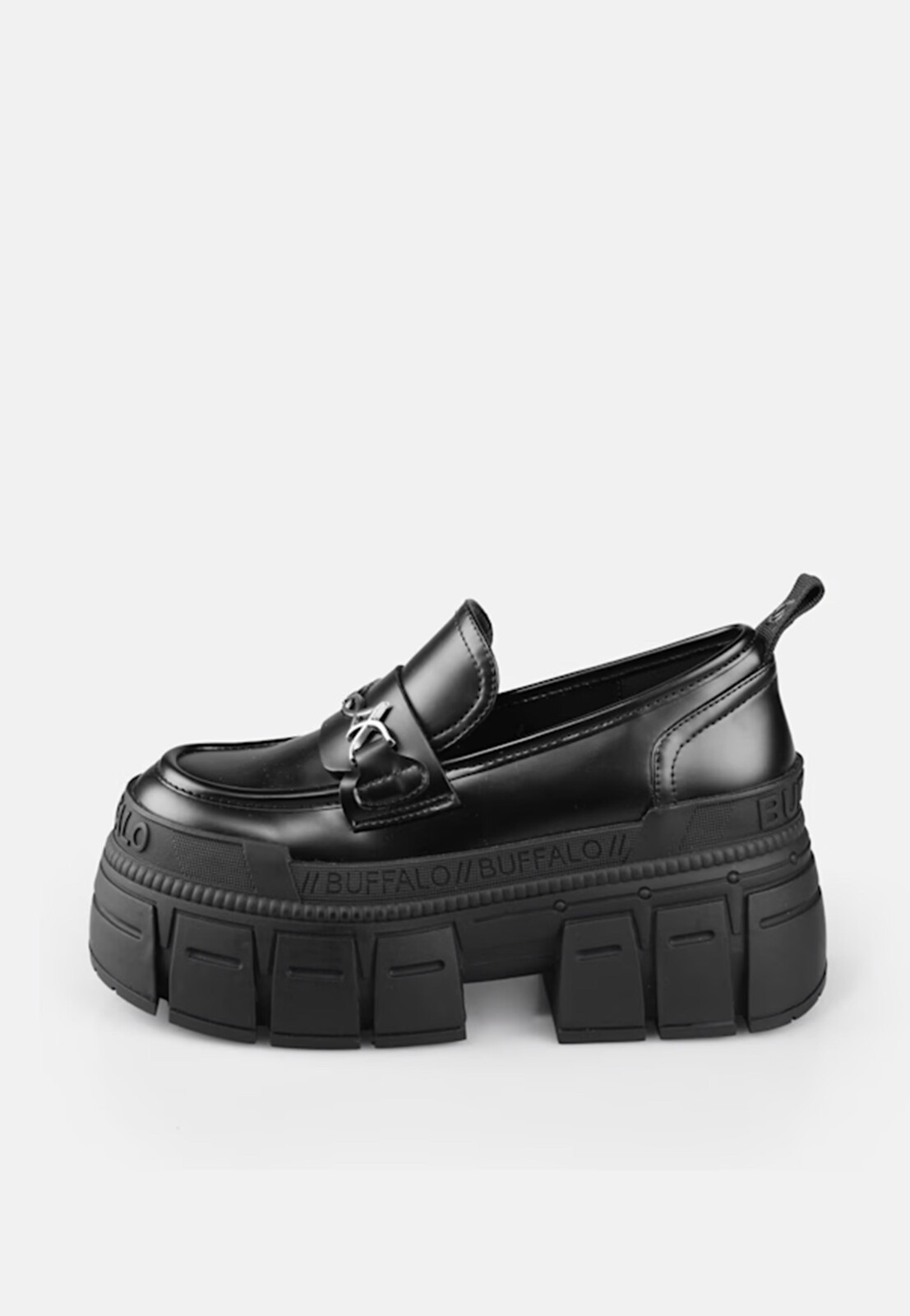 Buffalo - Gospher Loafer Tribal Vegan Box Black - Girl Shoes - black - EU 36 - Synthetic/Textile/Rubber
