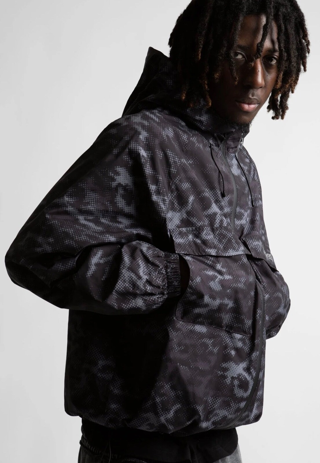 Wasted Paris - Digicamo Camo Black - Windbreaker - grey - L - 100% Polyester