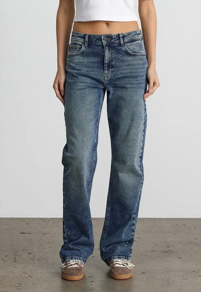 Noisy May - Monica Dark Blue Denim - Jeans - blue - W25 / L32 - 99% Cotton, 1% Elastane