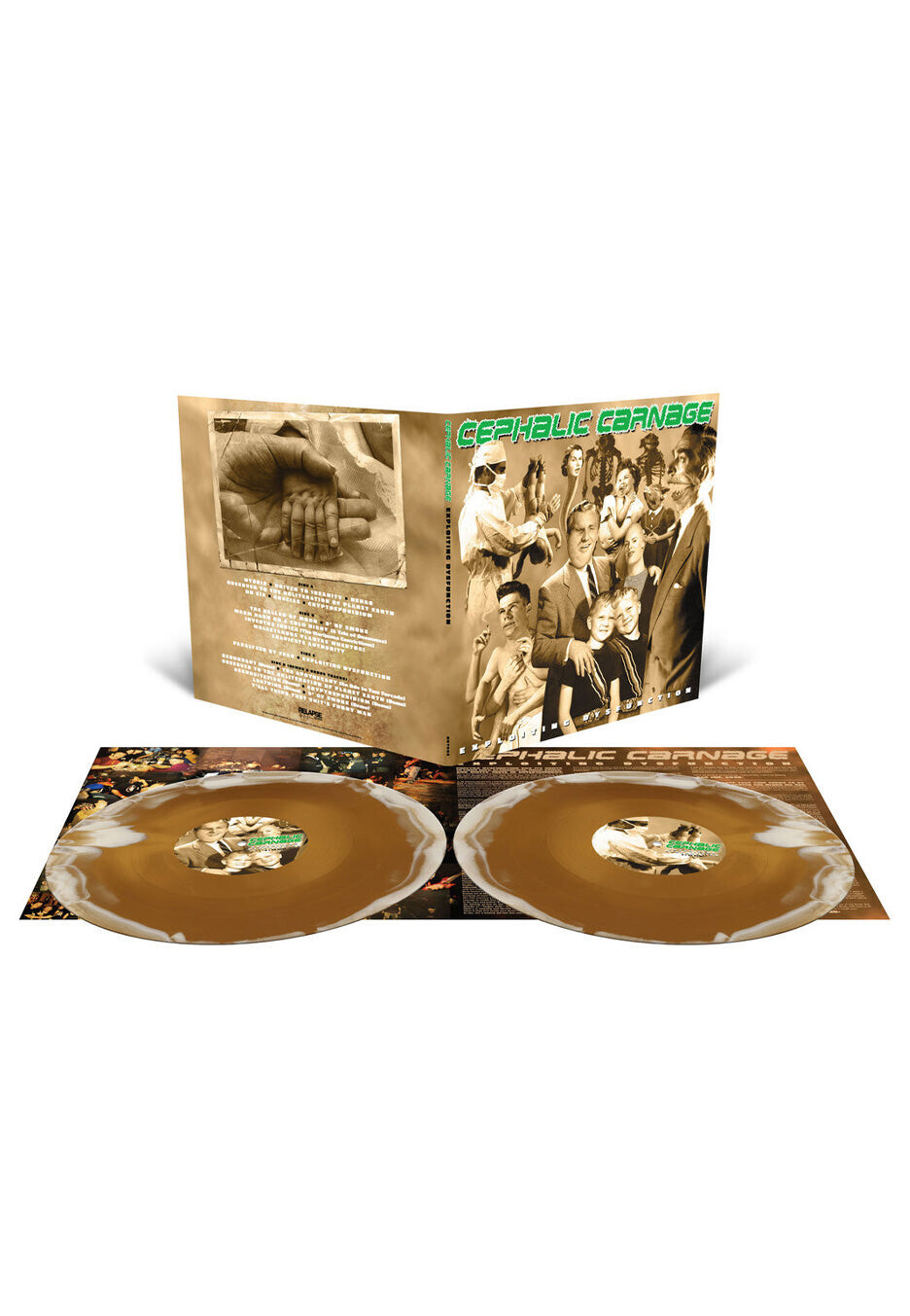 Cephalic Carnage - Exploiting Dysfunction (25th Anniversary Edition) Ltd. Metallic Gold/Bone - Colored 2 Vinyl