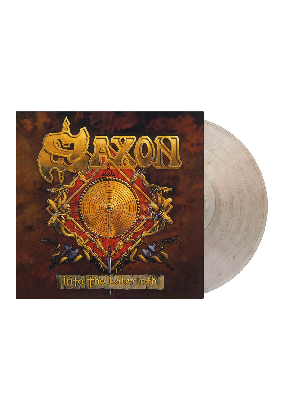 Saxon - Into The Labyrinth Ltd. Crystal Clear/Black - Marbled Vinyl