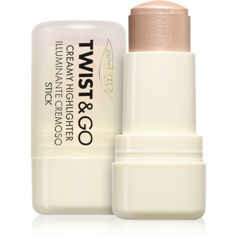 puroBIO Cosmetics Twist&Go cream highlighter in a stick shade 01 Sparkling Wine 5 g