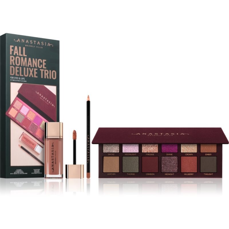 Anastasia Beverly Hills Fall Romance Deluxe Trio gift set for eyes and lips for women