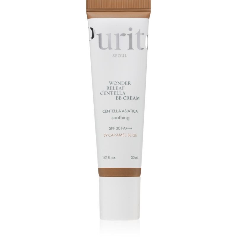 Purito Wonder Releaf Centella BB Cream brightening BB cream with soothing effect shade 29 Caramel Beige 30 ml