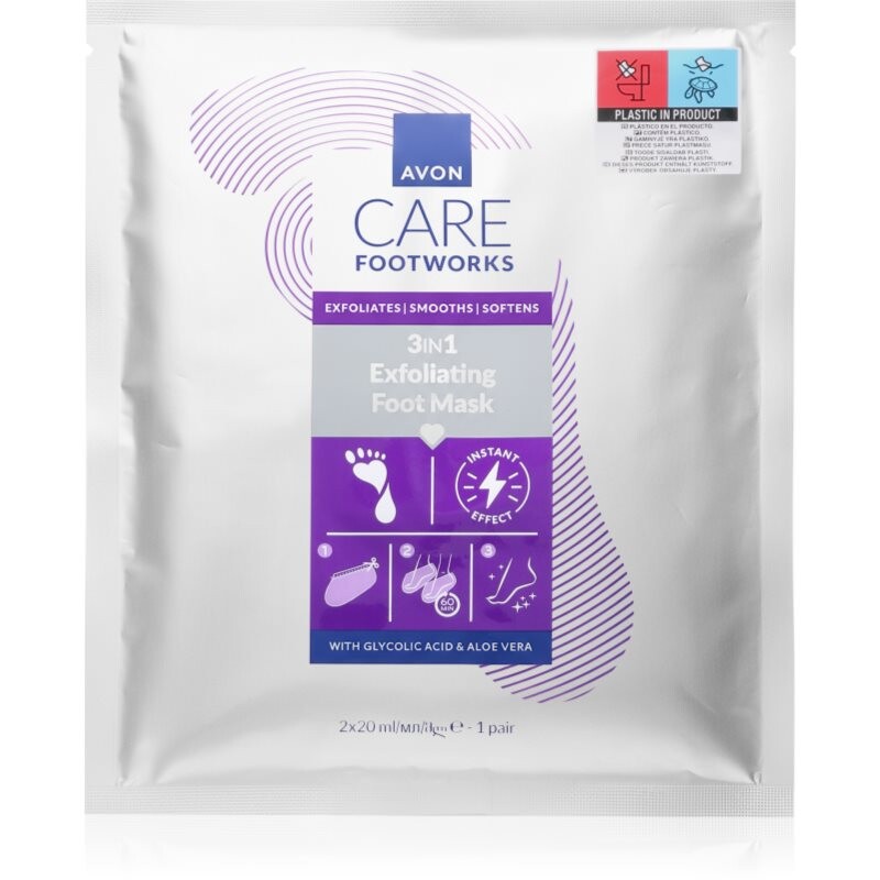 Avon Care Footworks regenerating mask for the feet and nails 3-in-1 2x20 ml