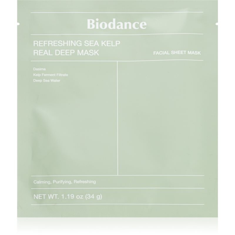 Biodance Refreshing Sea Kelp Real Deep Mask intensive hydrogel mask with seaweed extracts 1 pc