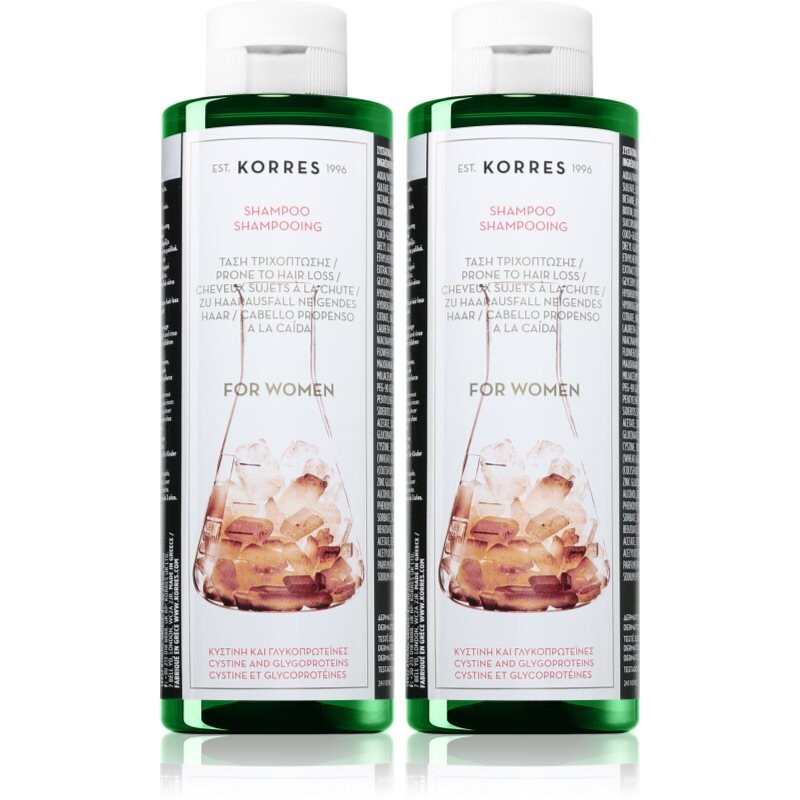 Korres Cystine & Glycoprotein anti-hair loss shampoo economy pack