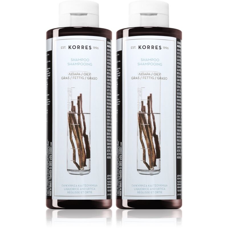 Korres Liquorice and Urtica shampoo for oily hair economy pack