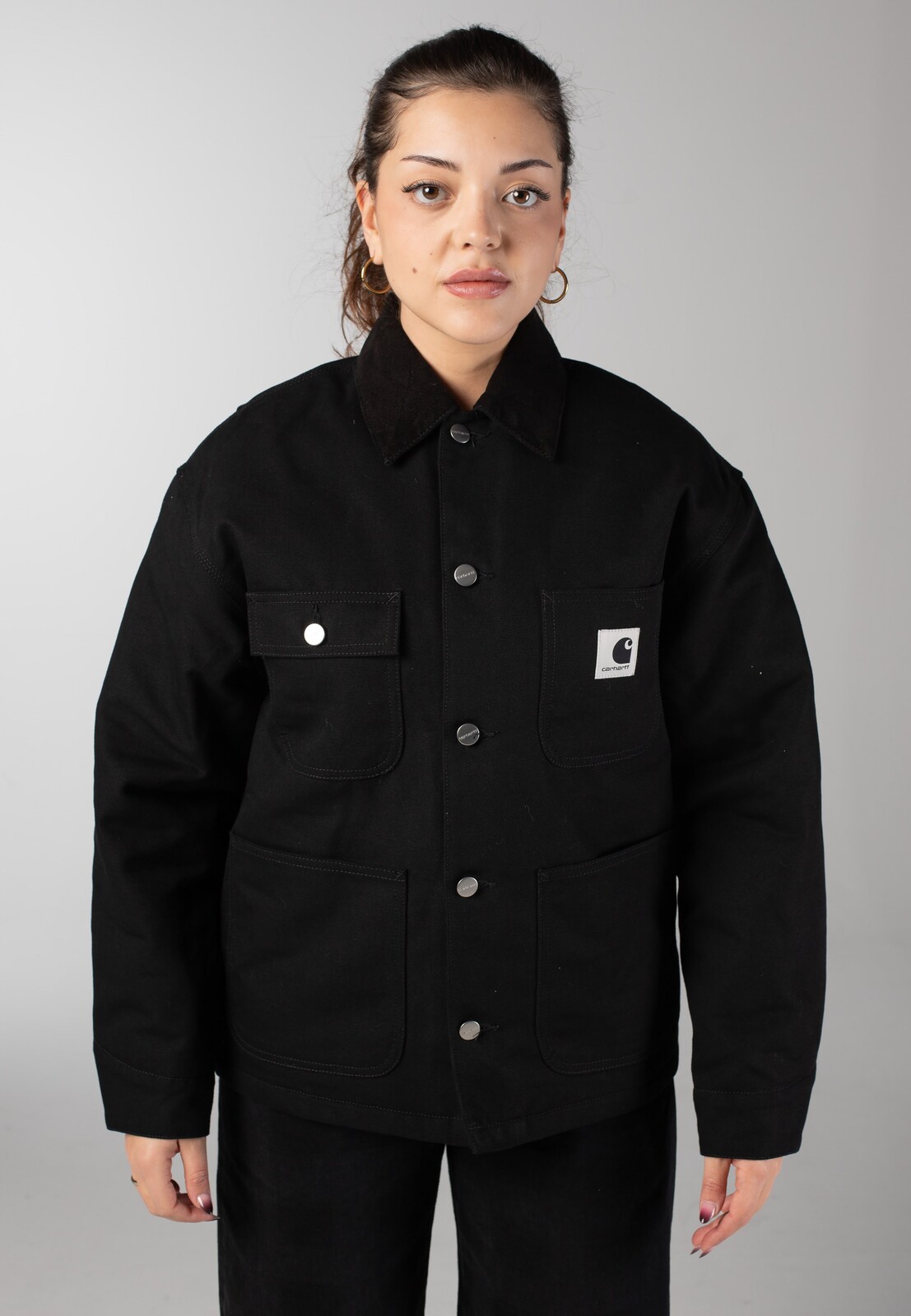 Carhartt WIP - W' OG Michigan Rigid Black/Black - Jacket - black - S - 100% Organic Cotton