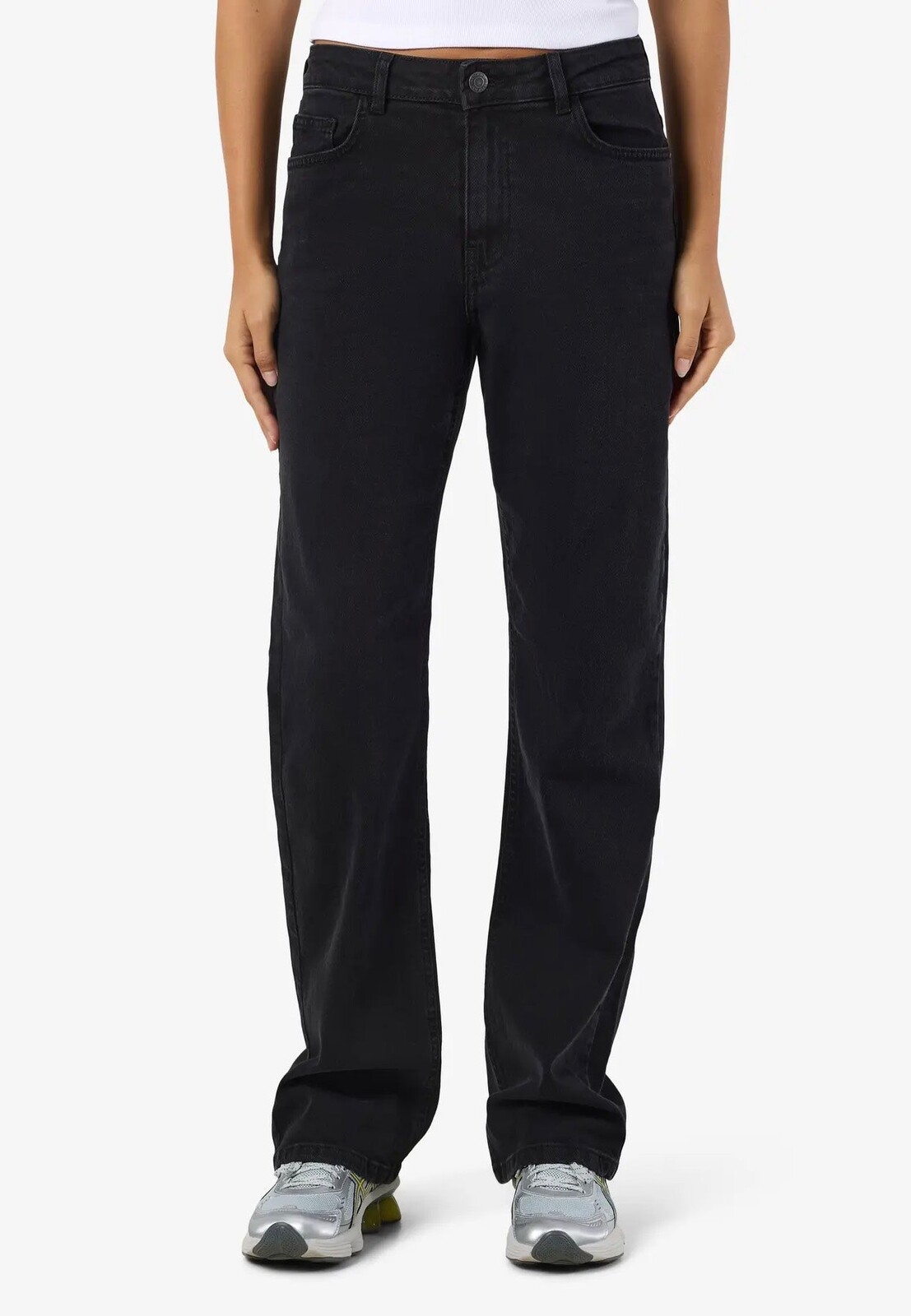 Noisy May - Monica Straight Black Denim - Jeans - black - W25 / L32 - Denim