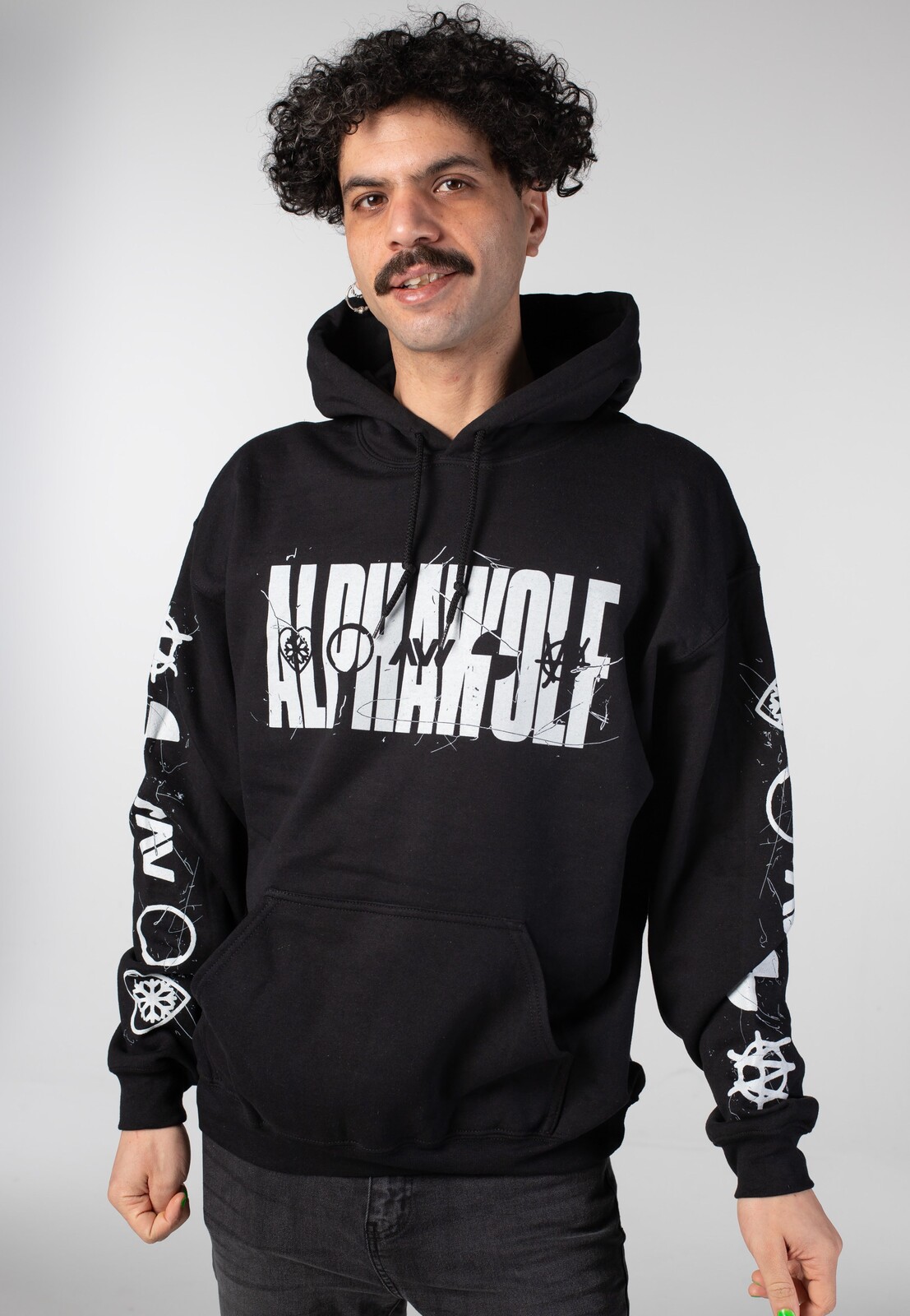 Alpha Wolf - HLT - Hoodie - black - L - 50% Cotton, 50% Polyester,Sweat