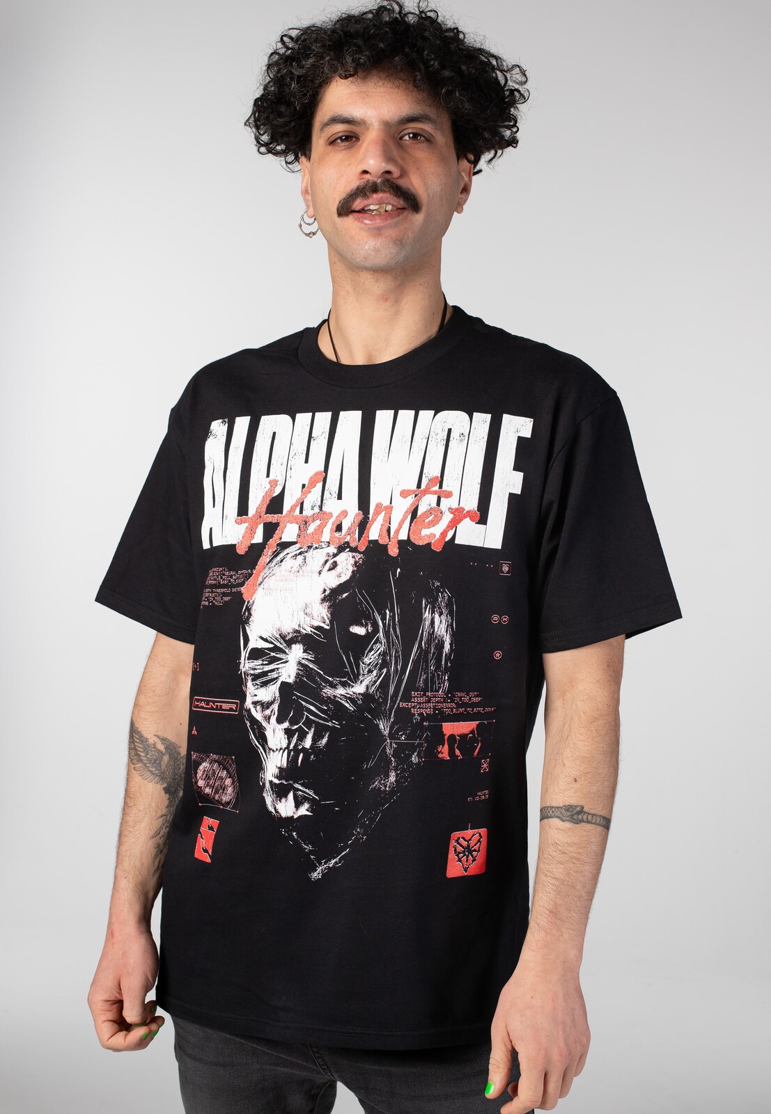 Alpha Wolf - Haunter - T-Shirt - black - L - 100% Cotton,Jersey