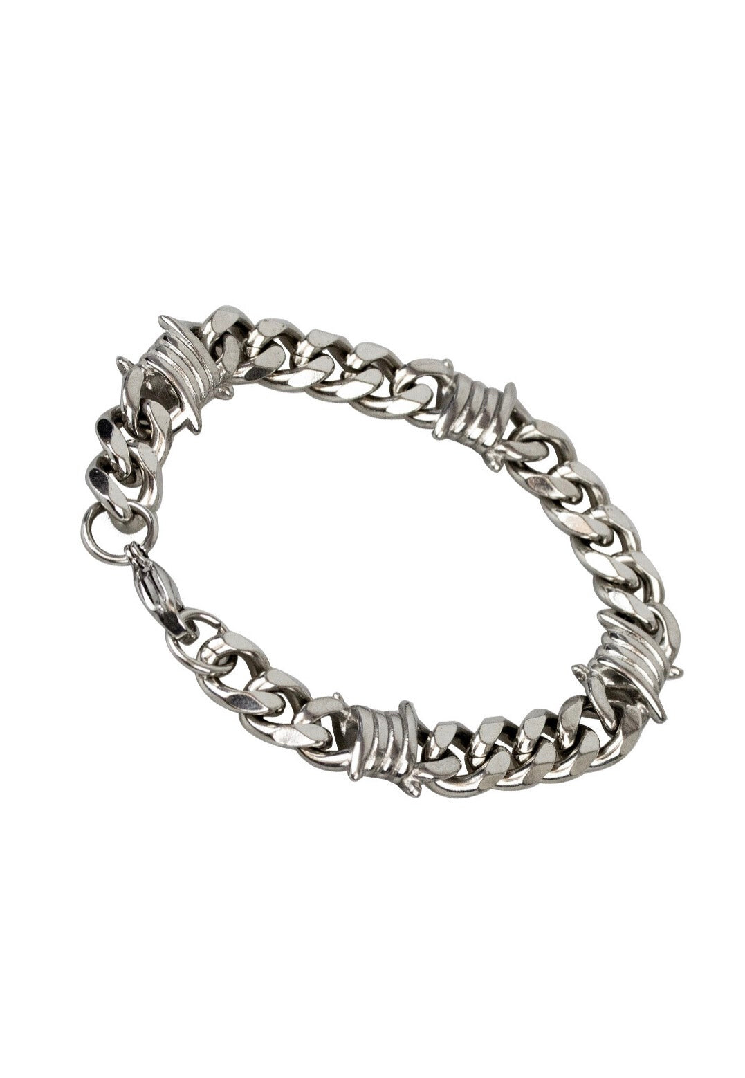 etNox - Panzerkette mit Stacheldraht 10 mm Silver - Bracelet