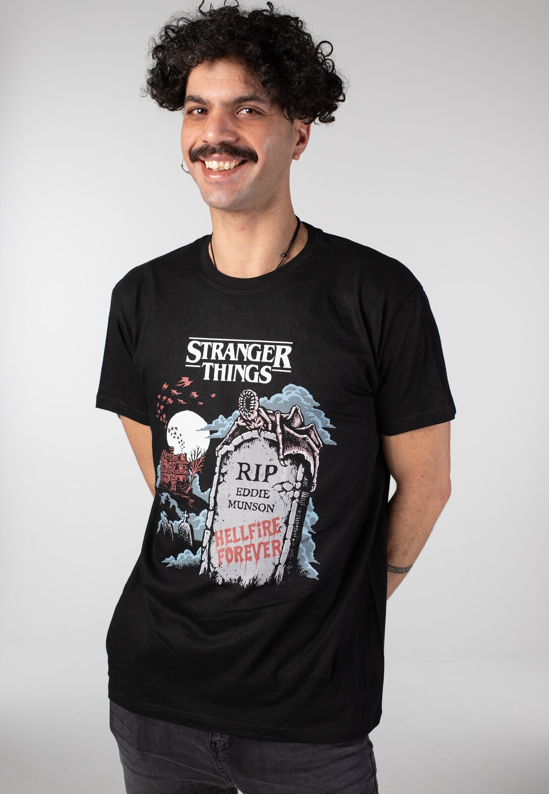 Stranger Things - RIP Eddie - T-Shirt - black - L - Jersey