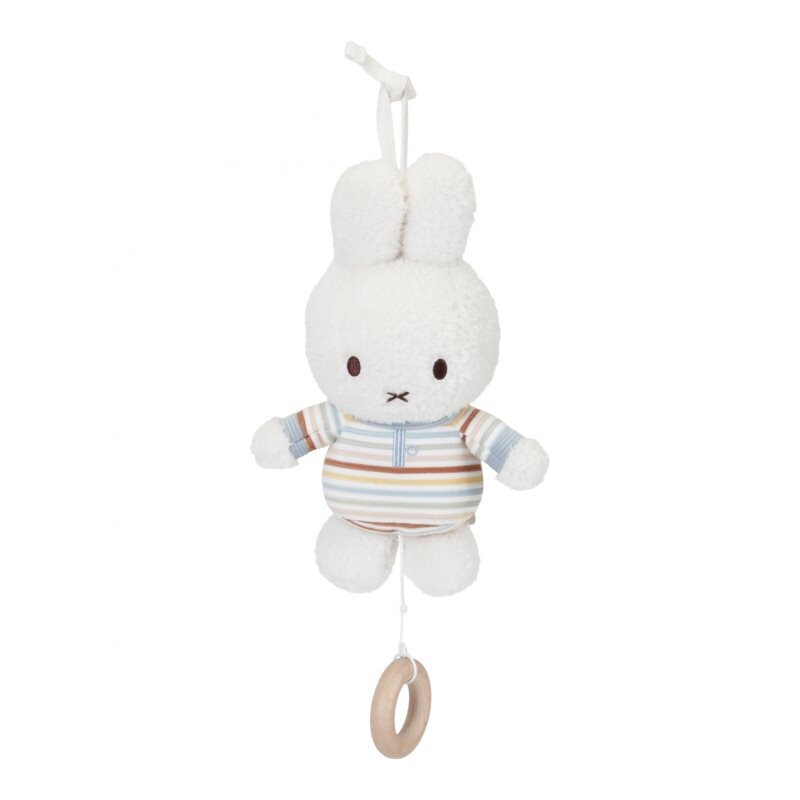 Little Dutch Music Box Miffy Vintage Sunny Stripes contrast hanging toy with melody 1 pc