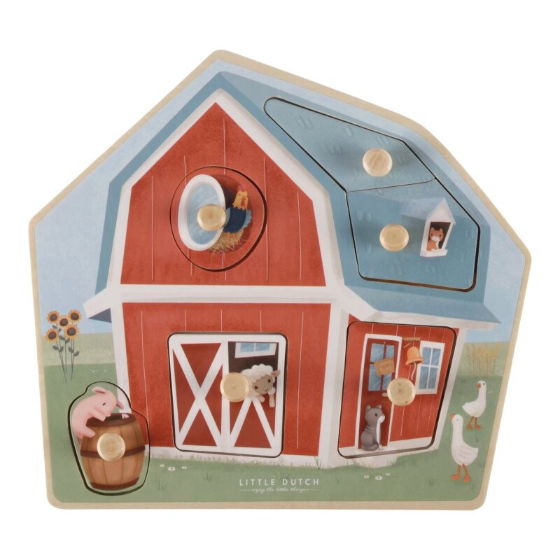 Little Dutch Little Farm Wooden Puzzle puzzle wooden 12 m+ 1 pc