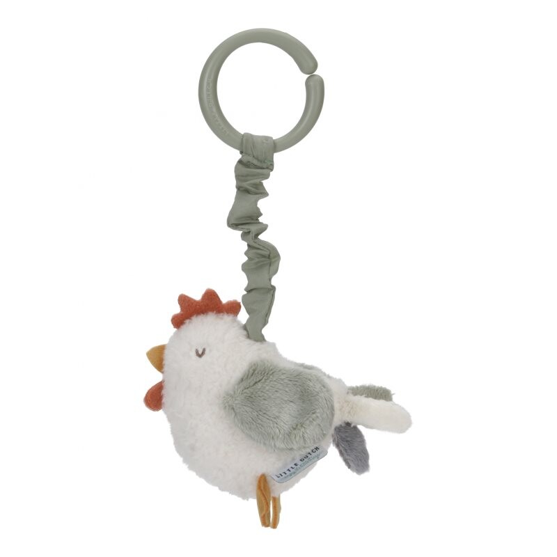 Little Dutch Little Farm Pull and Shake contrast hanging toy 1 pc