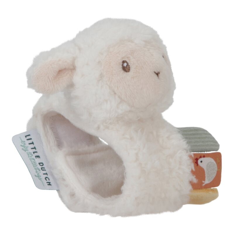 Little Dutch Little Farm Wrist Rattle Sheep hand rattle 1 pc
