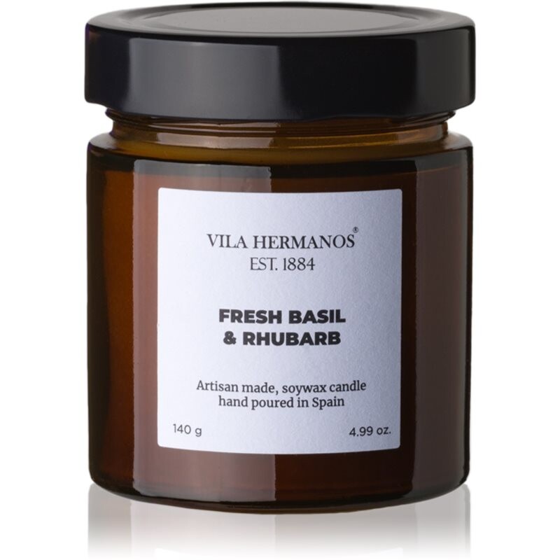 Vila Hermanos Apothecary Fresh Basil & Rhubarb scented candle 150 g