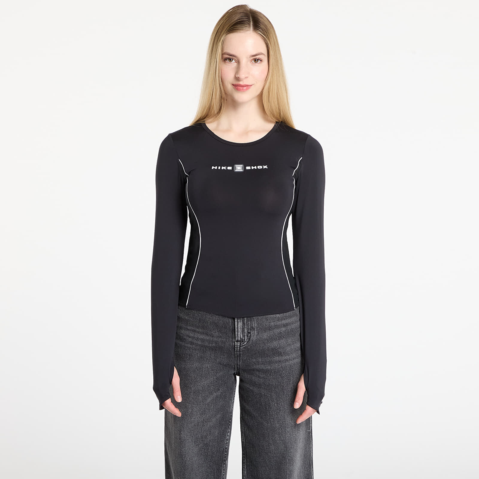 Top Nike Sportswear Shox Women's Long-Sleeve Top Black/ Black XS