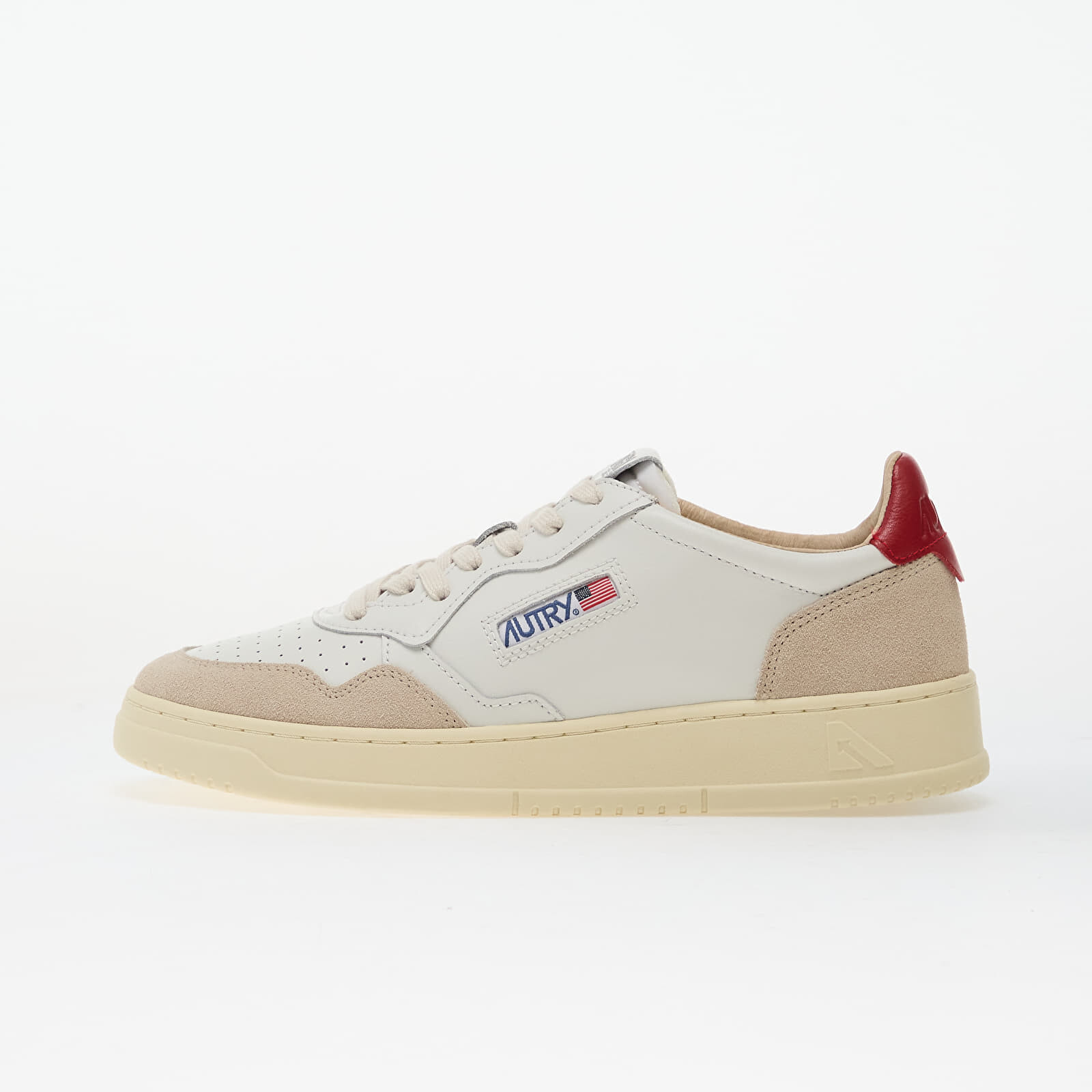 Sneakers Autry Medalist Low Man Leat/ Suede White/ Red UK 10