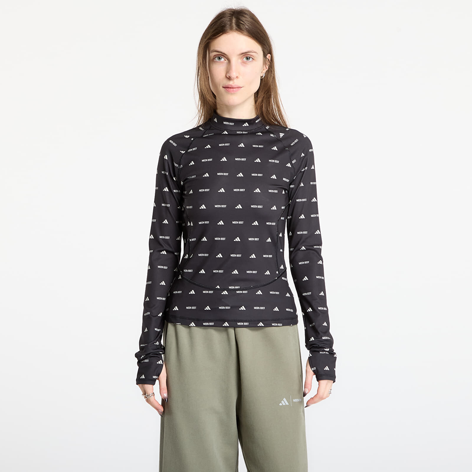 T-shirt adidas x Moonboot Long Sleeve Top Black/ Clear Brown L