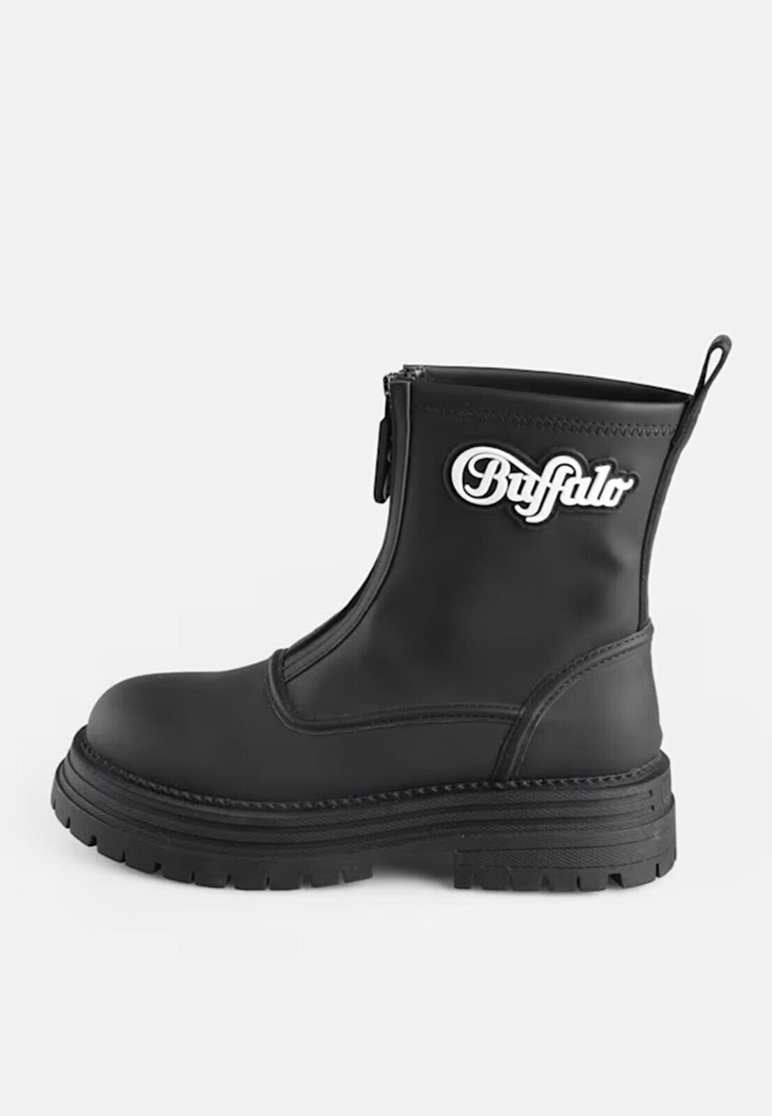 Buffalo - Lennox Rain Zip Vegan Rubber Nappa Black - Girl Shoes - black - EU 36 - Synthetic/Textile/Rubber