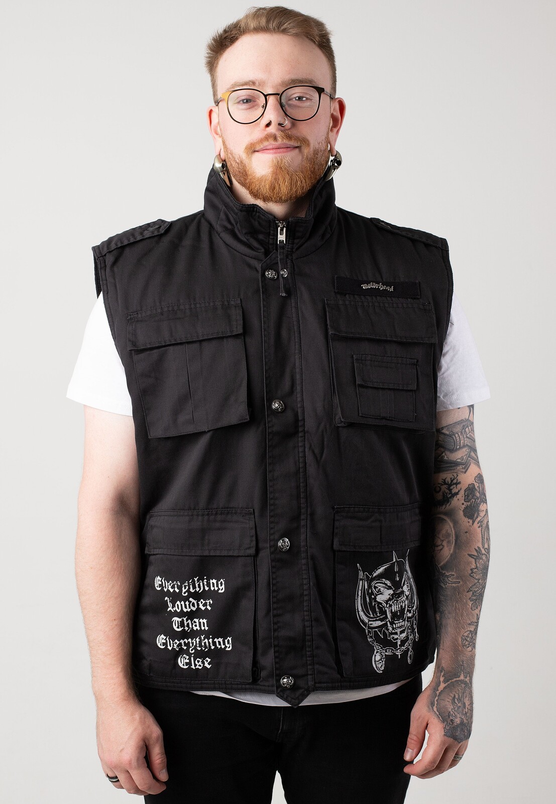 Brandit x Motörhead - Ranger - Vest - black - M - 80% Polyester, 20% Cotton