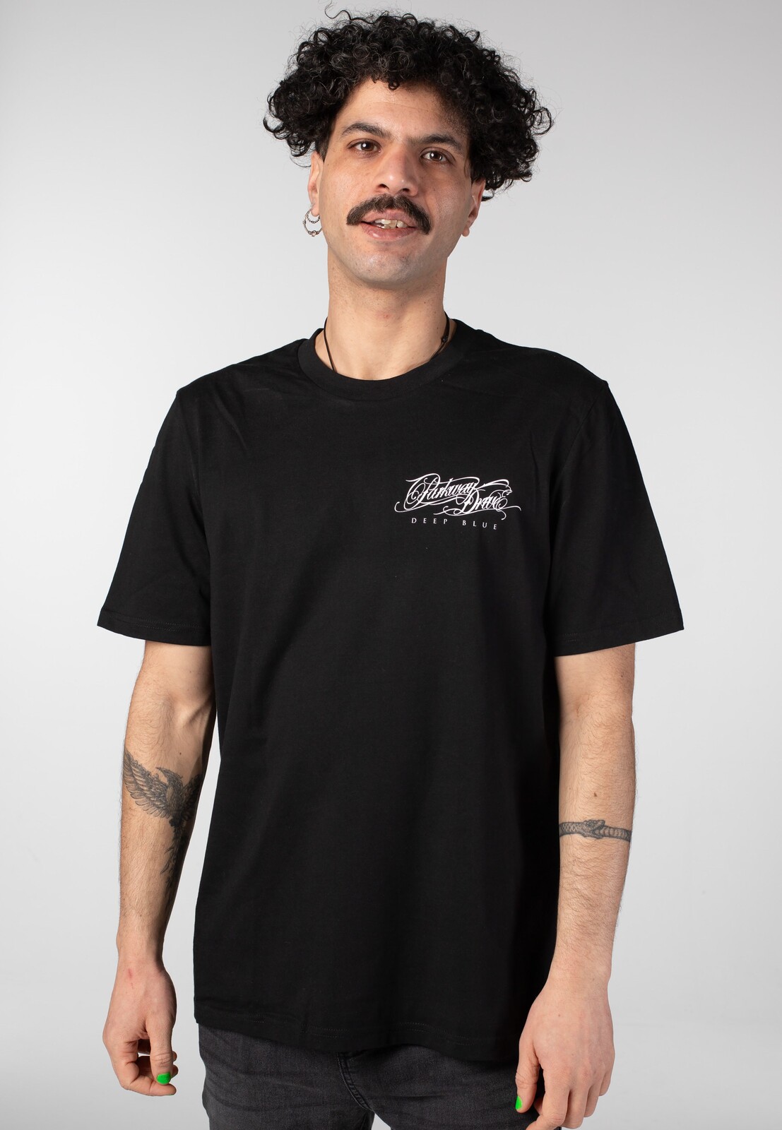 Parkway Drive - Deep Blue Stacked - T-Shirt - black - L - 100% Organic Cotton