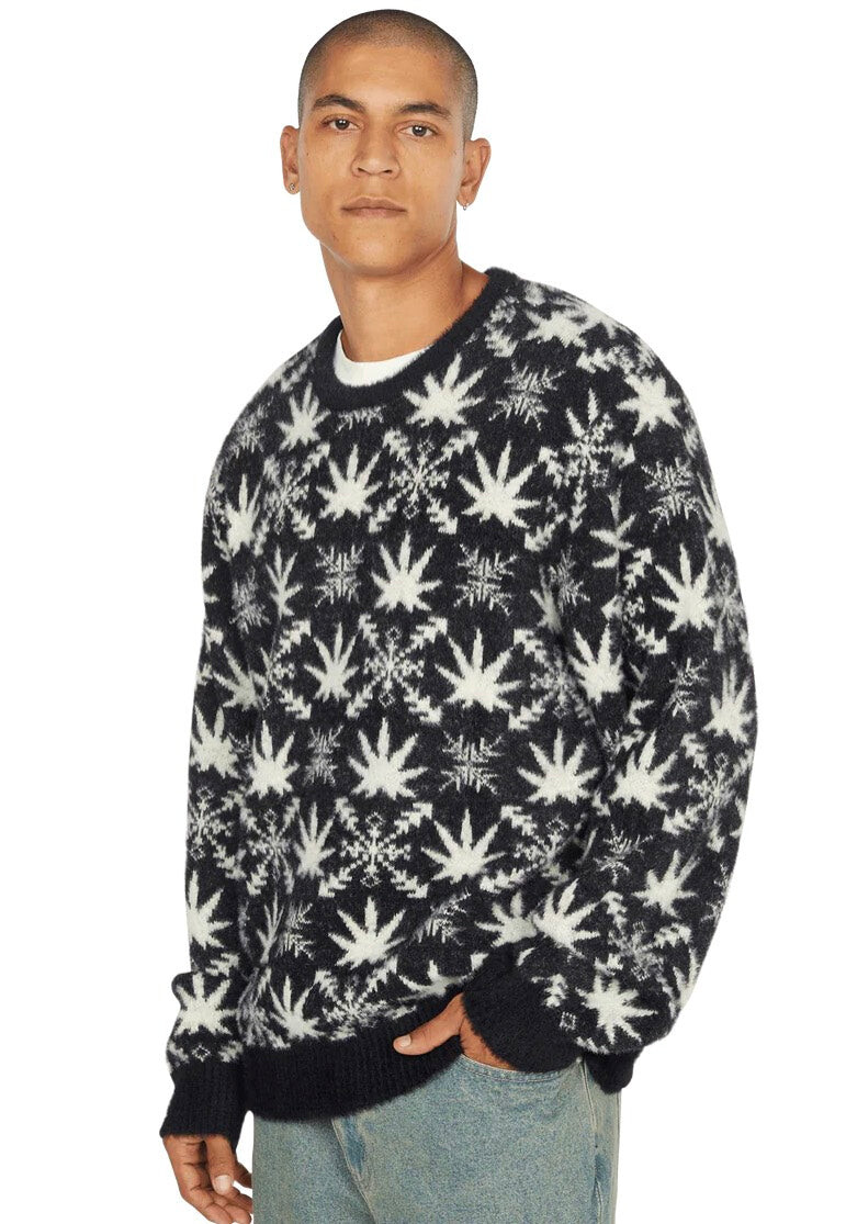 HUF - Arctic Plantlife Crewneck - Sweater - black - L - gid://shopify/Metaobject/130257060077