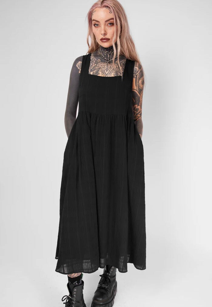 Mary Wyatt - Esme Smock Black - Dress - black - Small - 100% Cotton