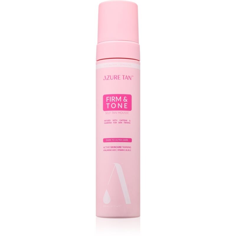 Azure Tan Firm & Tone self-tanning mousse shade Dark To Ultra Dark 200 ml