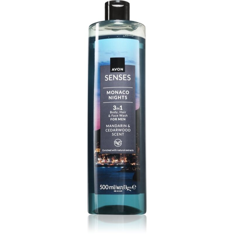 Avon Senses Monaco Nights shower gel 3-in-1 500 ml