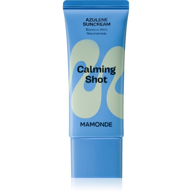 MAMONDE Calming Shot Azulene Suncream protective facial cream with soothing effect SPF 50+ 35 ml