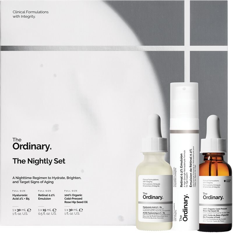 The Ordinary The Nightly Set gift set with anti-ageing effect